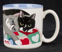 Potpourri Press Cats N Quilts Coffee Mug Vintage 1991